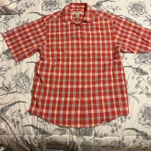 Vintage 90s Eddie Bauer Women's plaid short sleeve button up